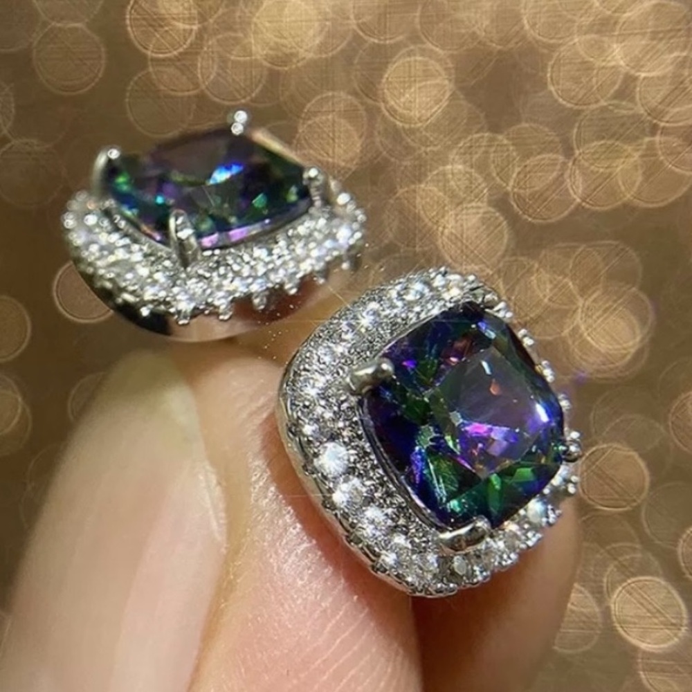 Mystic Topaz Stud Earrings